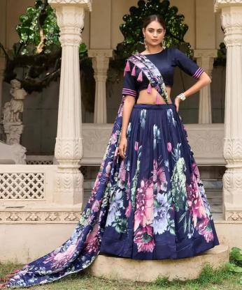Artriddhs Dola silk D NO DEGITAL 10 Blue Designer lehenga wholesale Mumbai